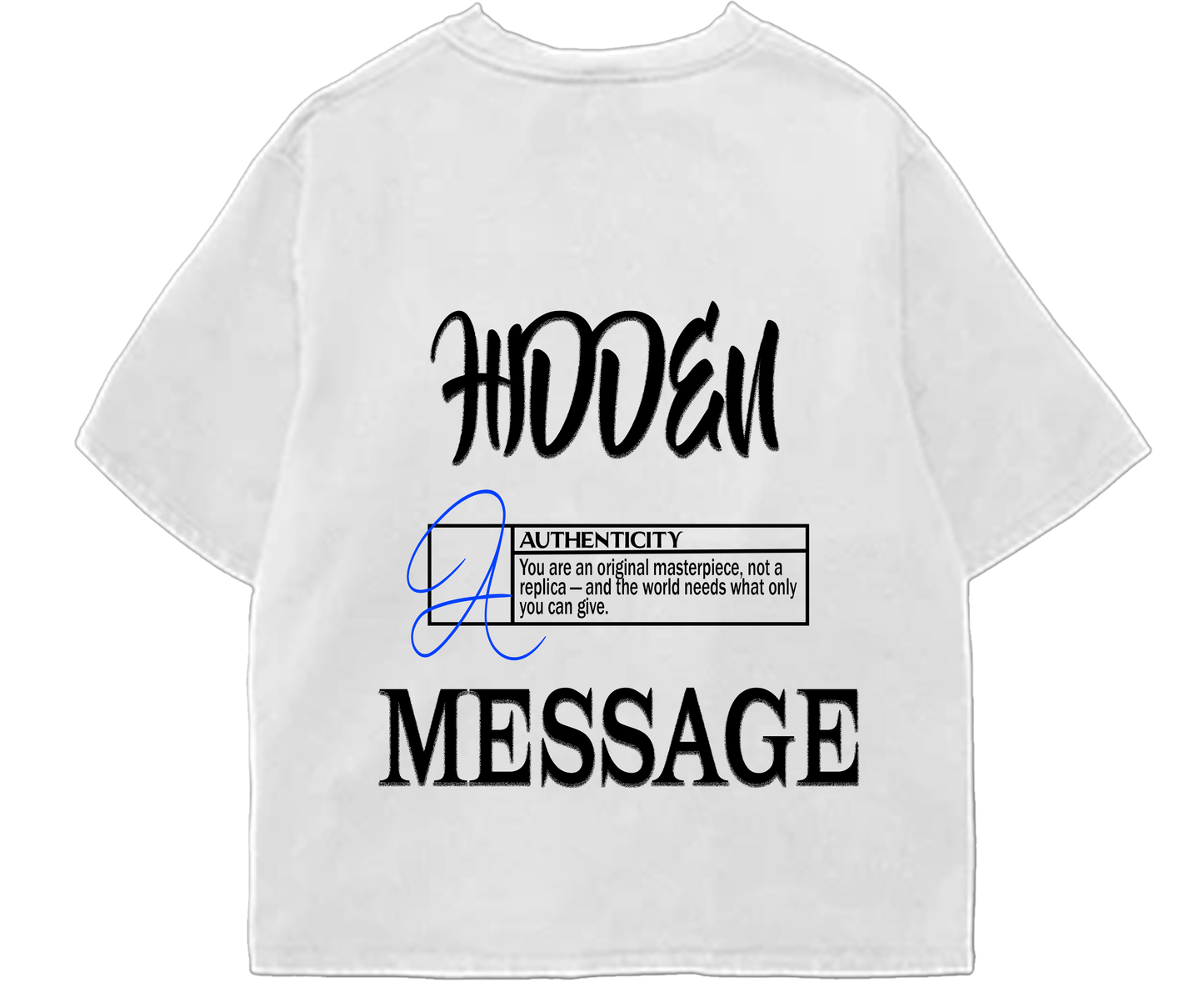 Blue hidden tee